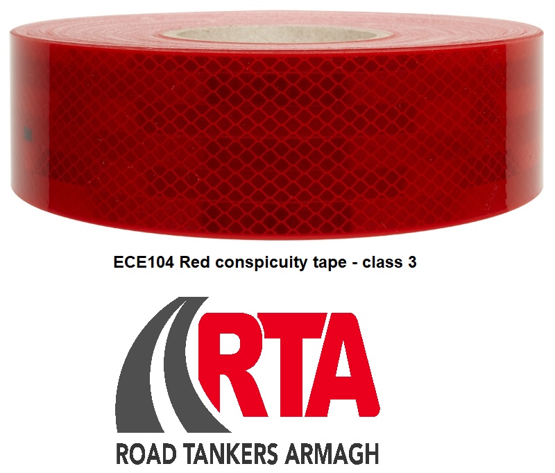 Cont Red Reflect Tape 50mm x 50M ( per Roll)